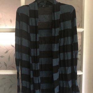 Black and Blue Striped Cardigan